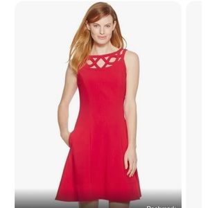 NWT White House Black Market Red Sleeveless Dress